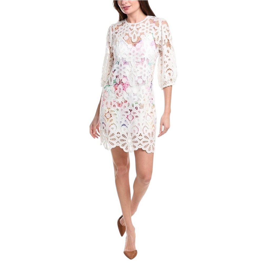 Johnny Was Lisetta Lace Mini Dress Size Medium.